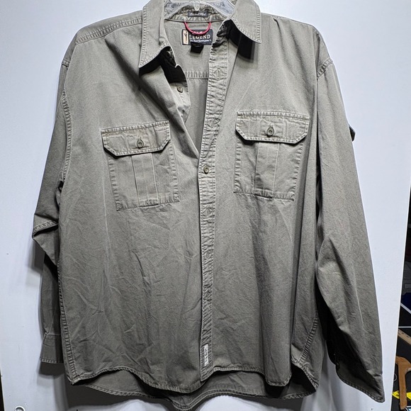 Eddie Bauer Other - Eddie Bauer Legend Elkhorn Shirt Mens XL Olive Green Cotton Long Sleeve Workwear